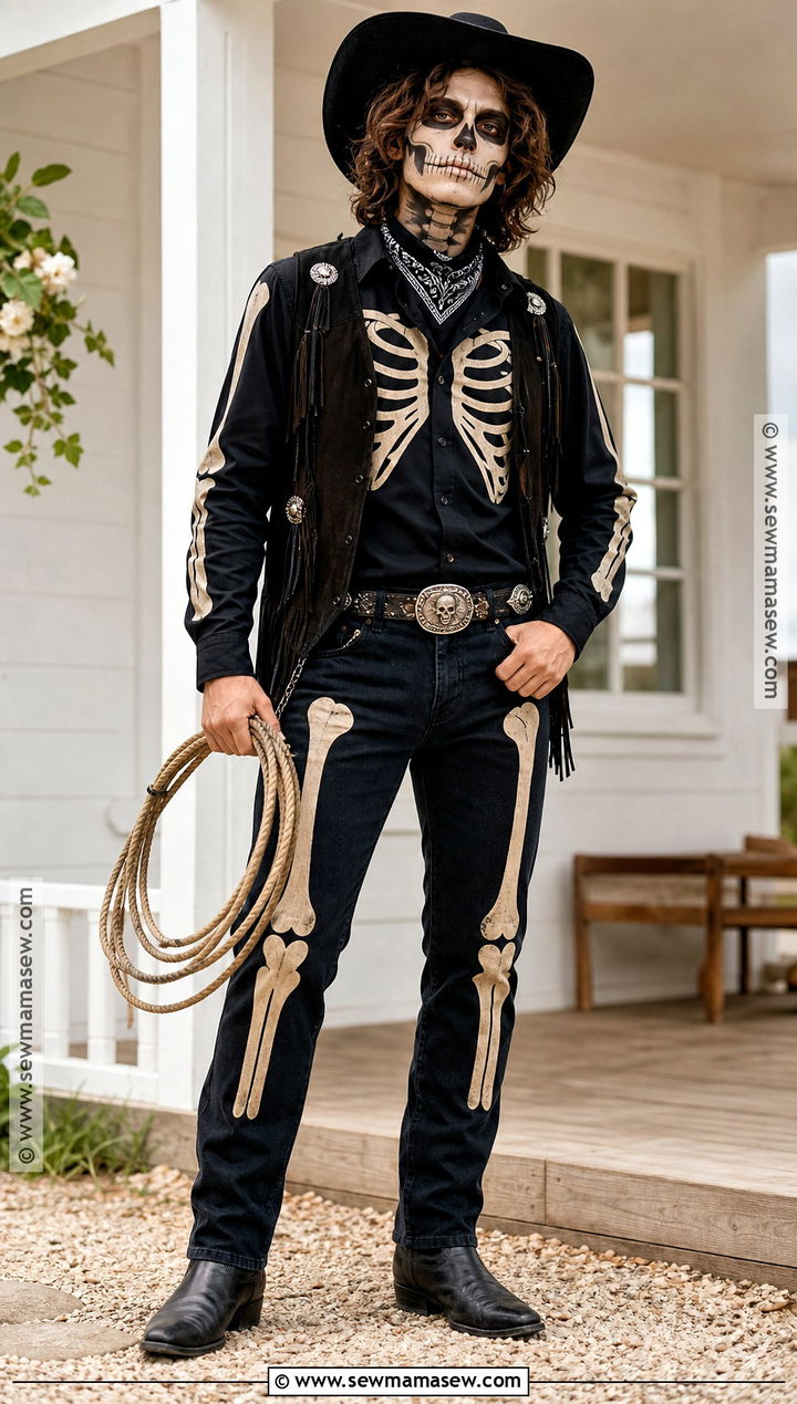 Skeleton Cowboy Costume - 30 Skeleton Costume Ideas