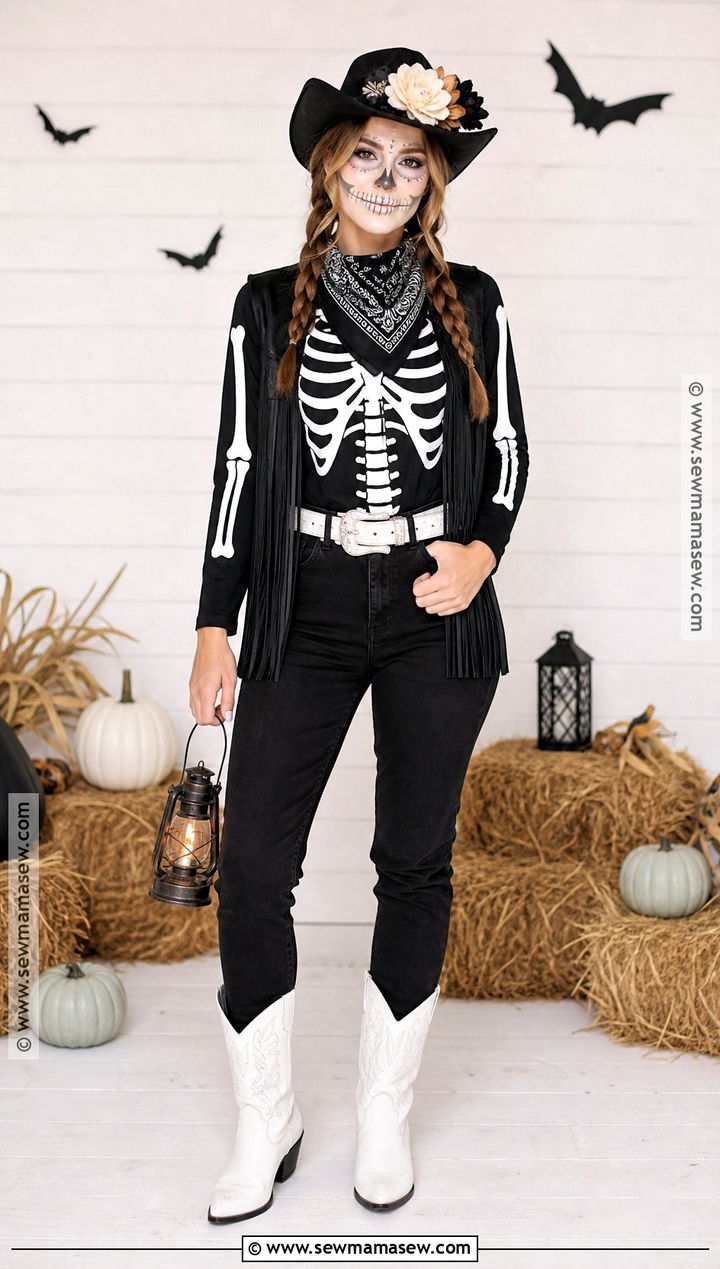 Skeleton Cowgirl Costume - 50 cowgirl costume ideas