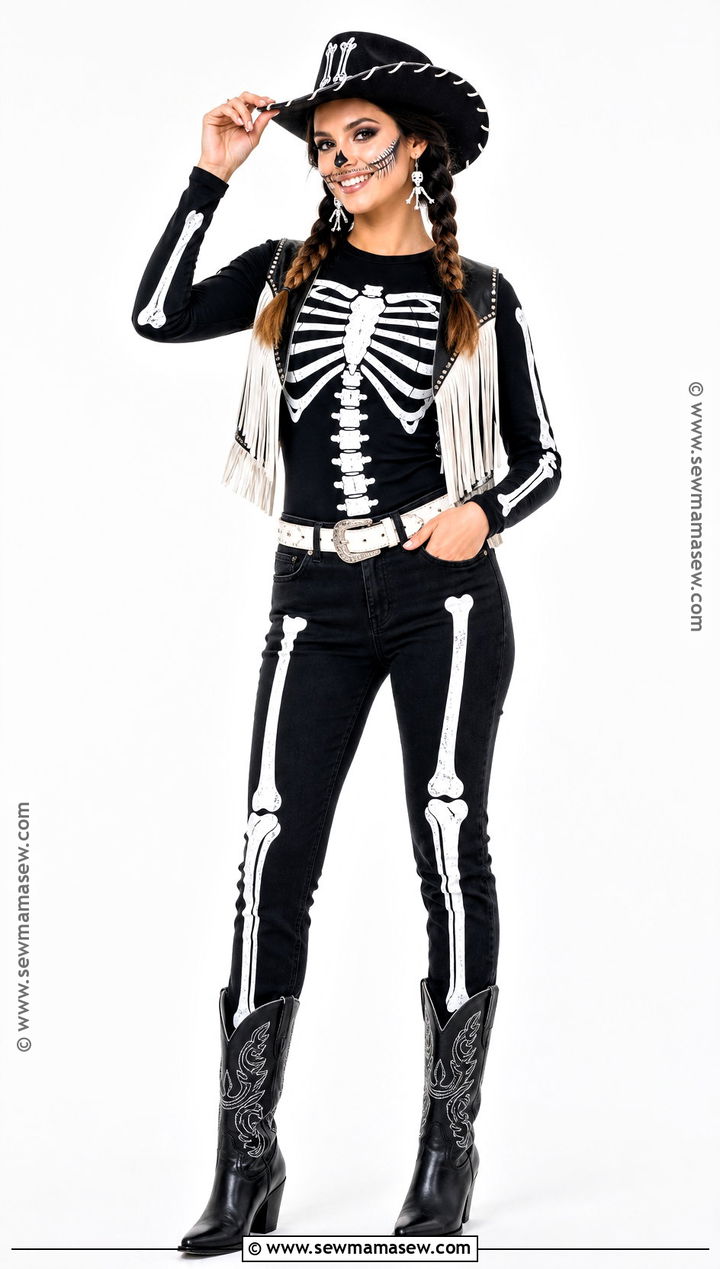Skeleton Cowgirl Costume - 35 cowgirl costume ideas