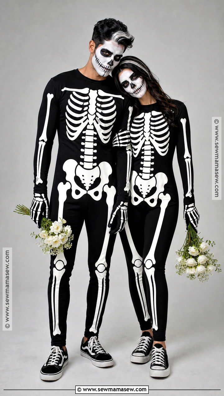 Skeleton Duo Matching Costume - 30 Matching Costume Ideas