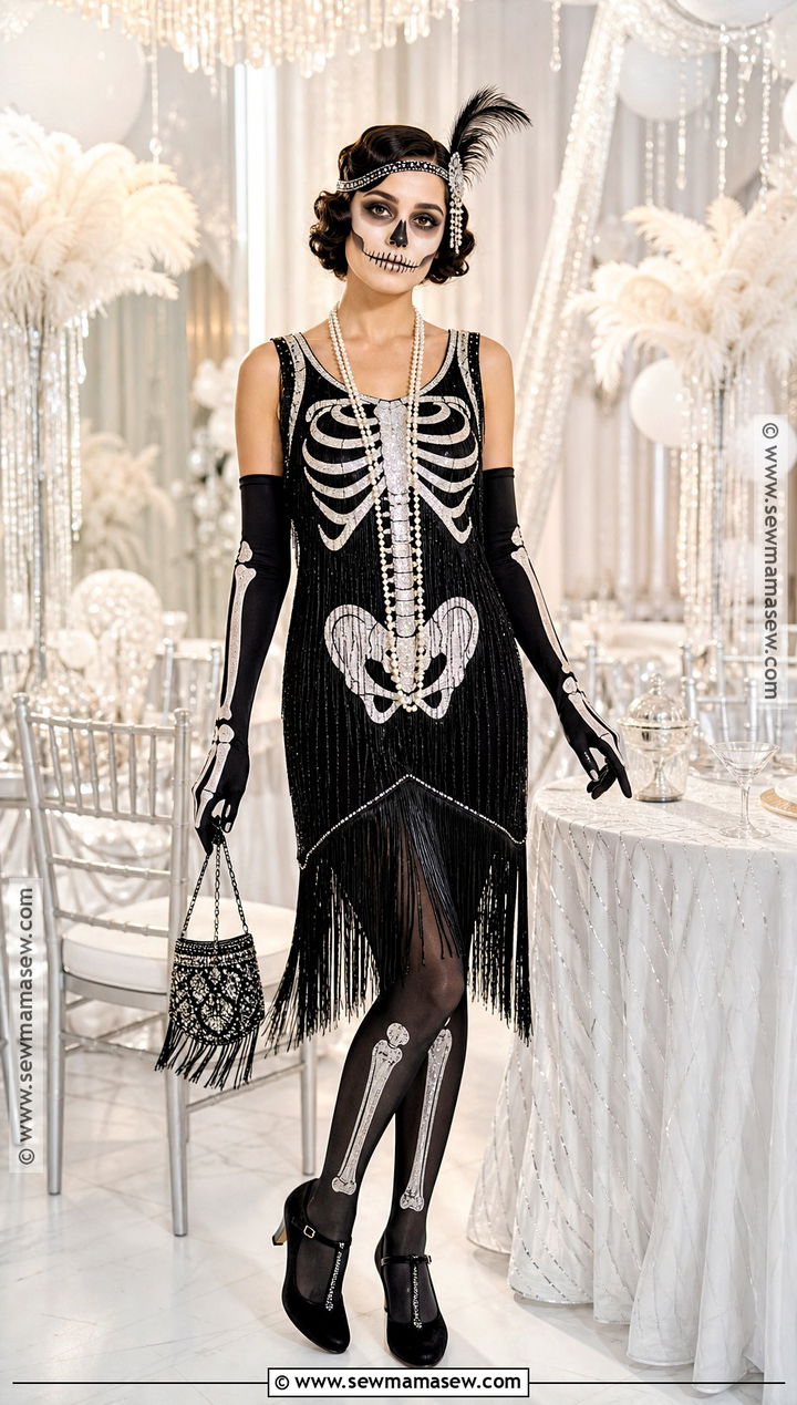 Skeleton Flapper Costume - 35 Skeleton Costume Ideas for Women