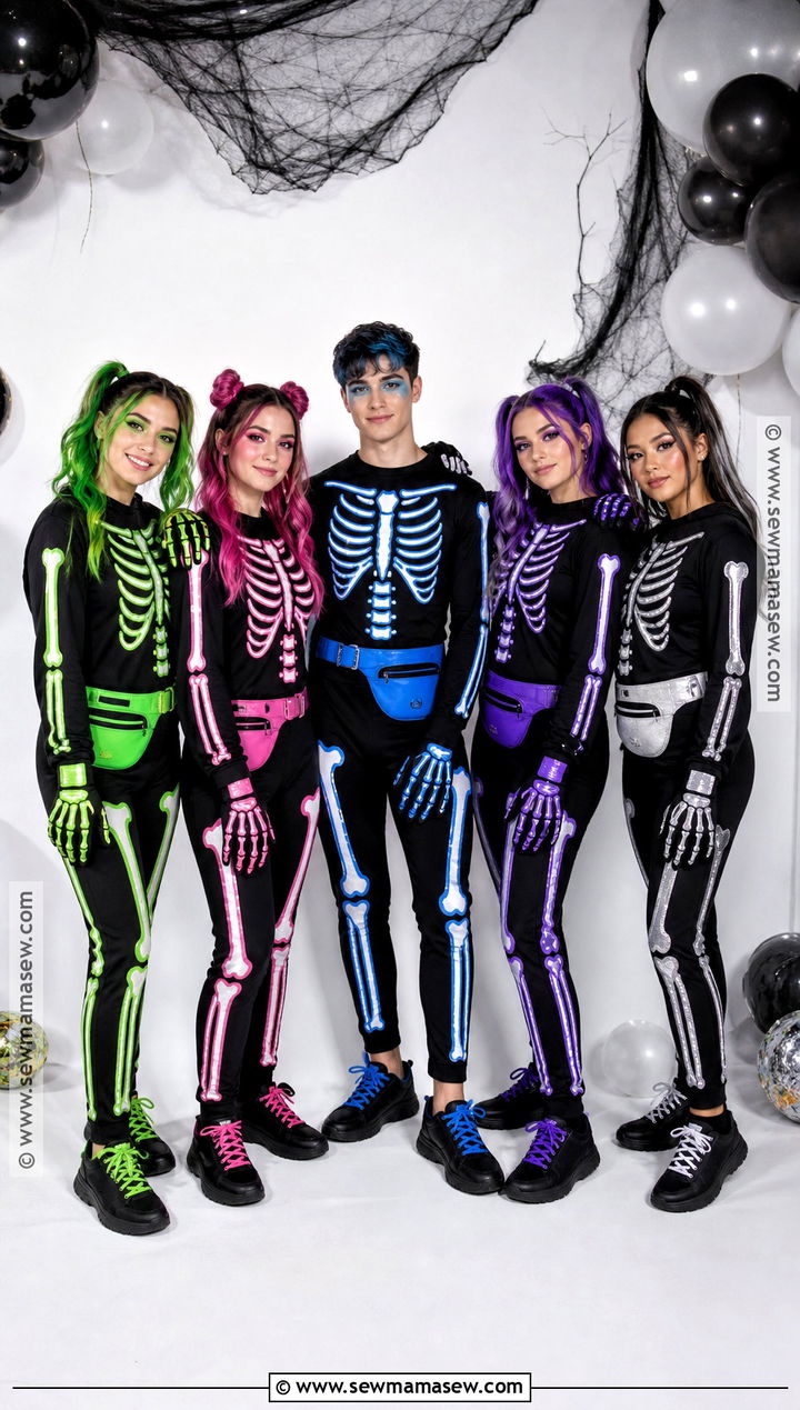 Skeleton Friend Group Costume - 30 Skeleton Costume Ideas