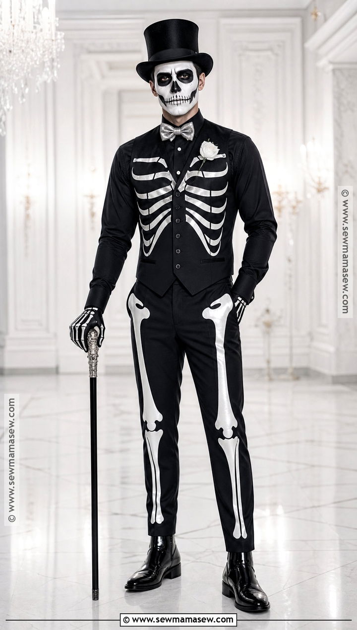 Skeleton Gentleman Costume - 40 men costume ideas