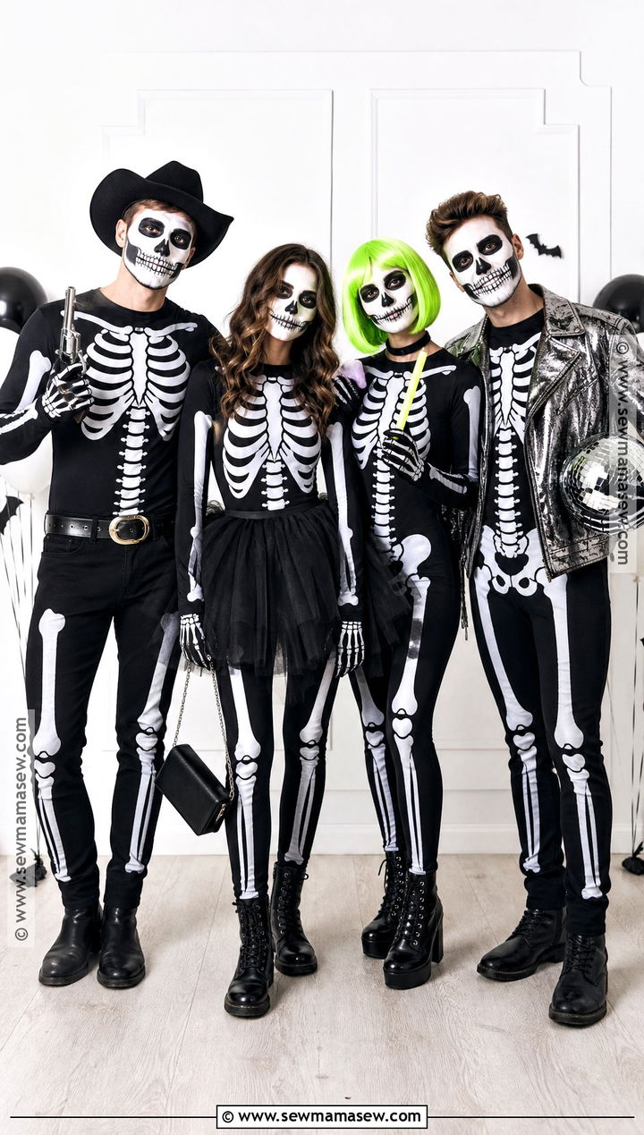Skeleton Group Costume - 40 skeleton costume ideas