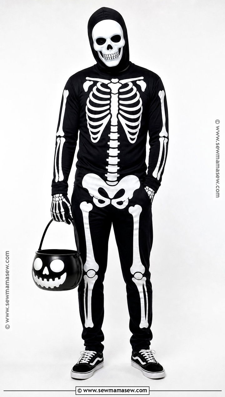 Skeleton Halloween Mask Costume - 40 halloween mask ideas