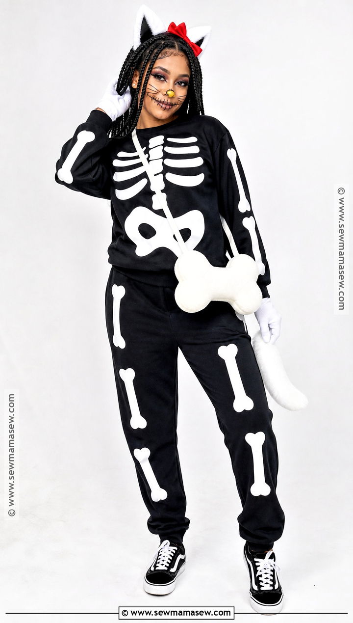 Skeleton Hello Kitty Costume - 30 halloween costumes hello kitty