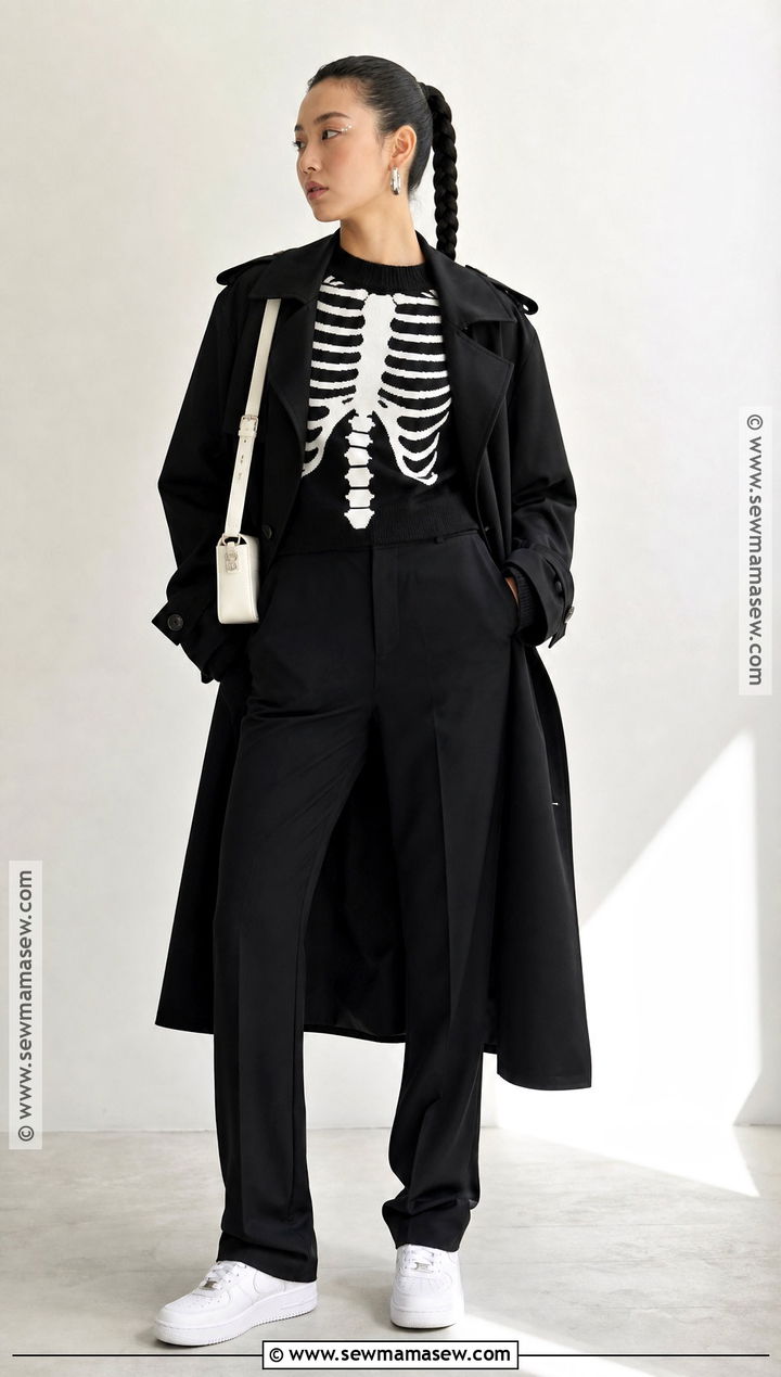 Skeleton Inspired Halloween Outfit - 30 Outfits For Halloween