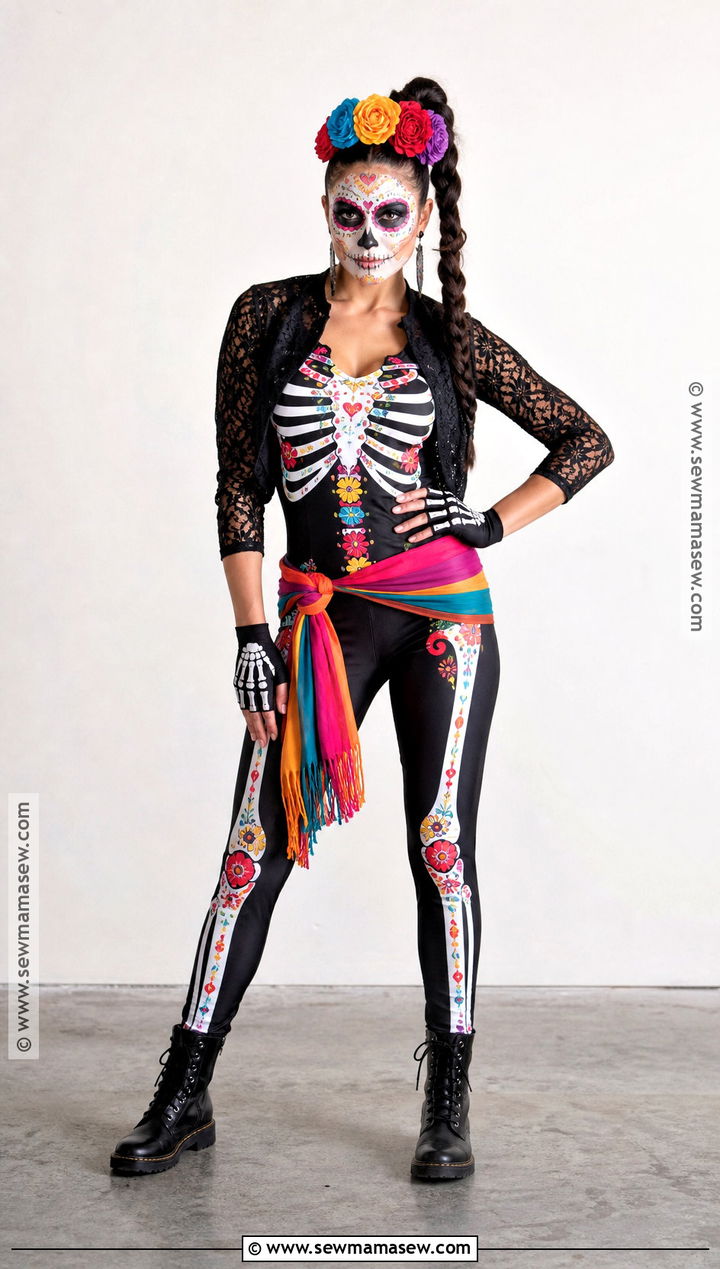 Skeleton Jumpsuit Sugar Skull Costume - 35 sugar skull costume ideas