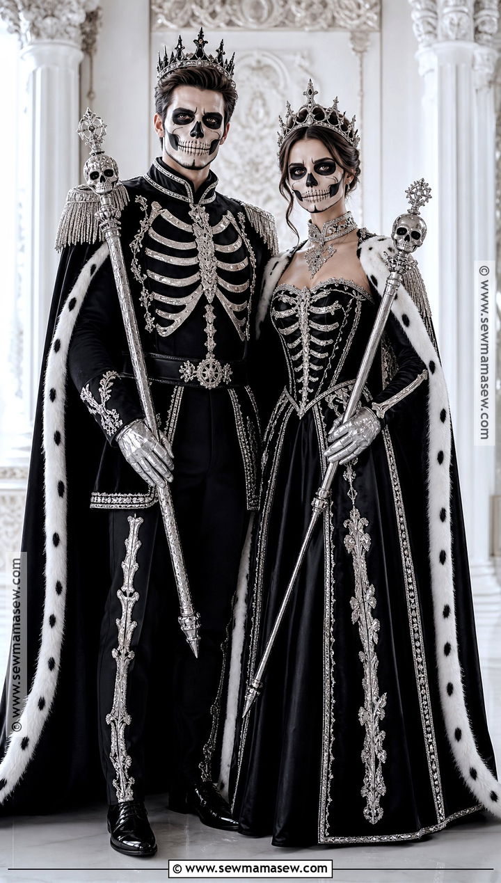 Skeleton King And Queen Couple Costume - 30 Skeleton Couple Costume Ideas