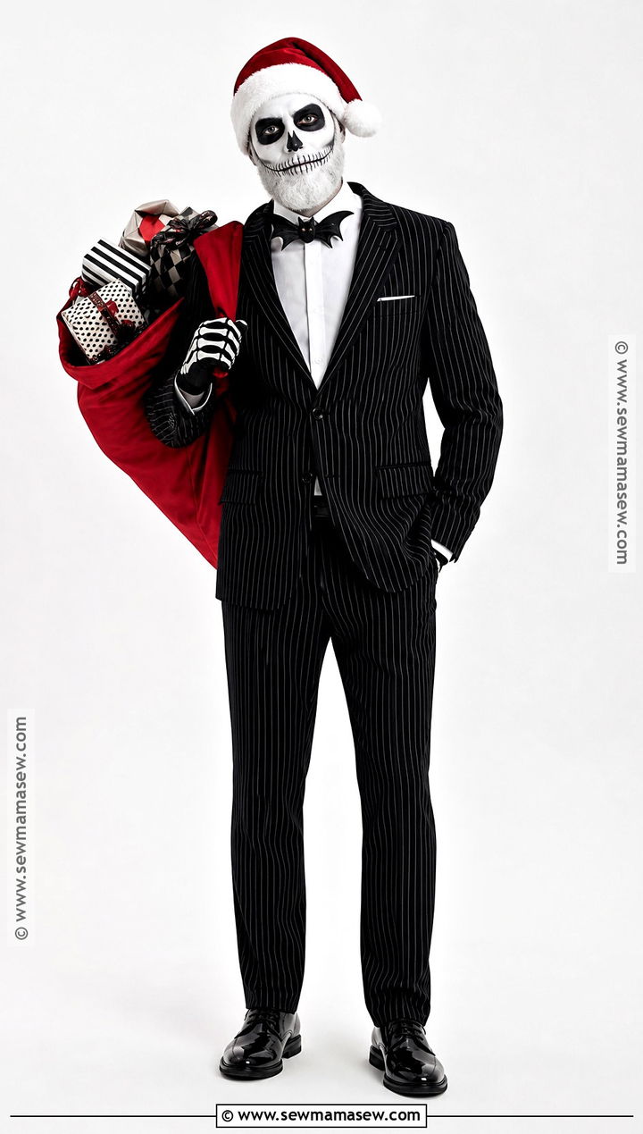 Skeleton King Santa Costume - 30 Christmas Halloween Costumes