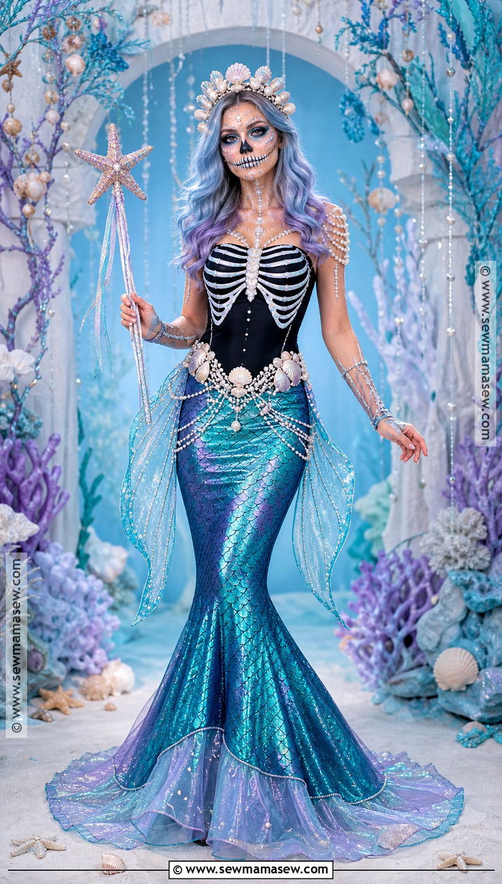 Skeleton Mermaid Costume - 40 skeleton costume ideas