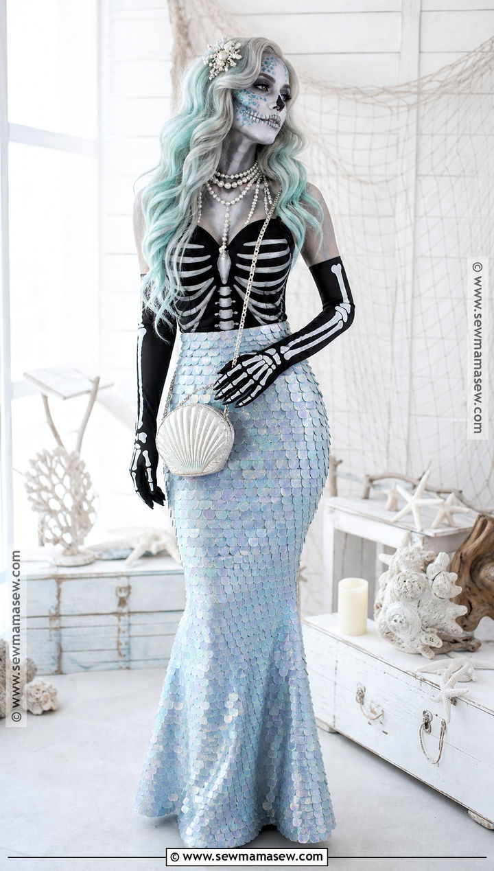 Skeleton Mermaid Costume - 35 Skeleton Costume Ideas for Women