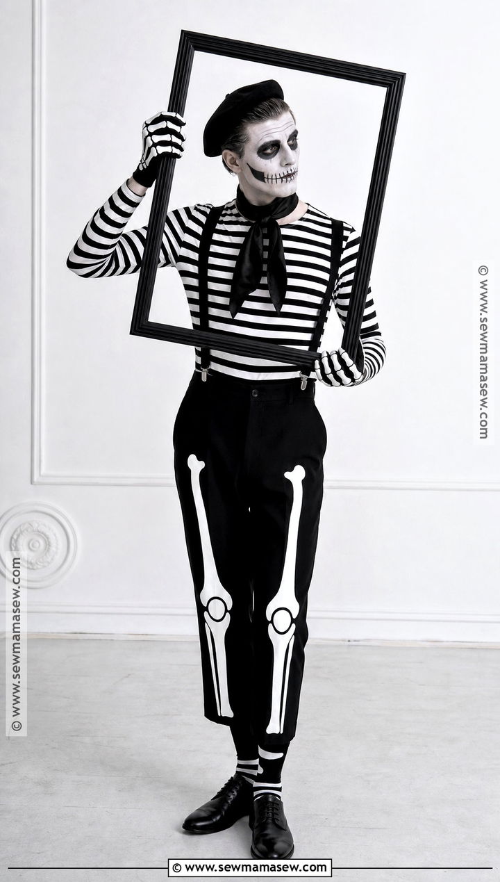 Skeleton Mime Costume - 40 skeleton costume ideas