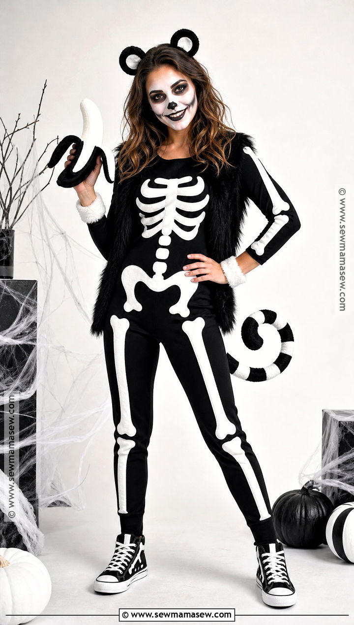 Skeleton Monkey Costume - 35 Monkey Costume Ideas for Women
