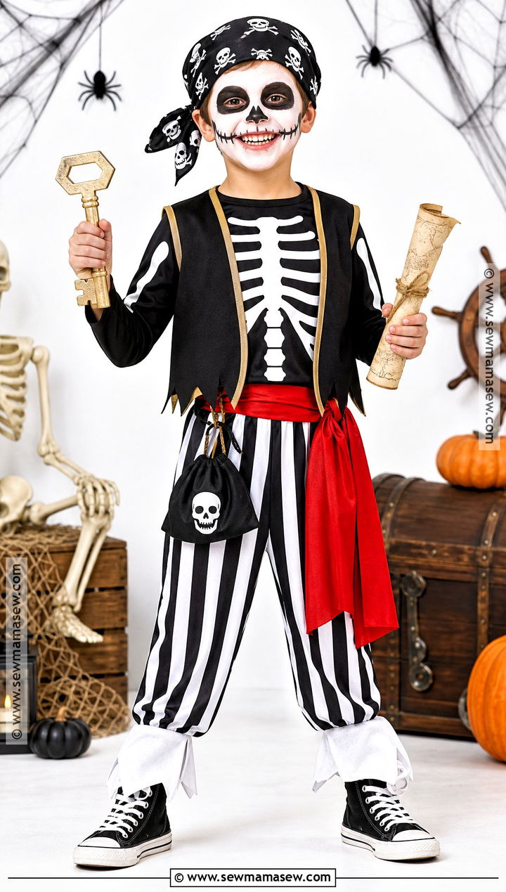 Skeleton Pirate Costume - 35 pirate costume ideas for kids