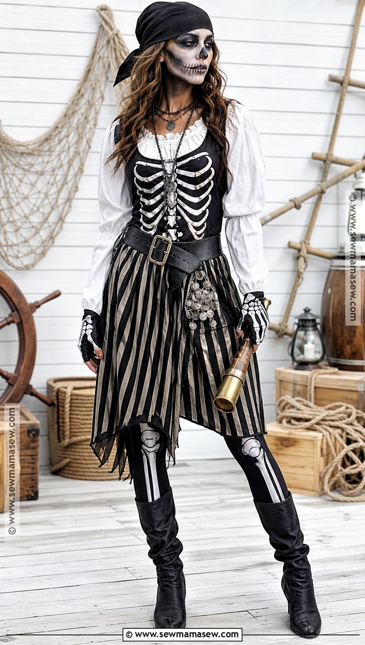Skeleton Pirate Costume - 35 Skeleton Costume Ideas for Women