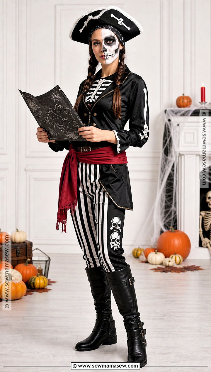 Skeleton Pirate Costume - 50 pirate costume ideas for women