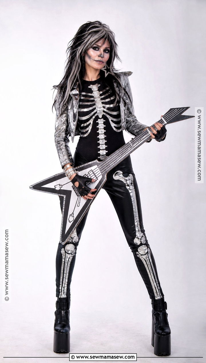 Skeleton Rock Star Costume - 35 Skeleton Costume Ideas for Women