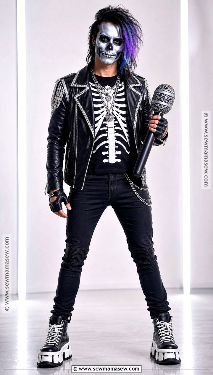 Skeleton Rock Star Costume - 30 Skeleton Costume Ideas