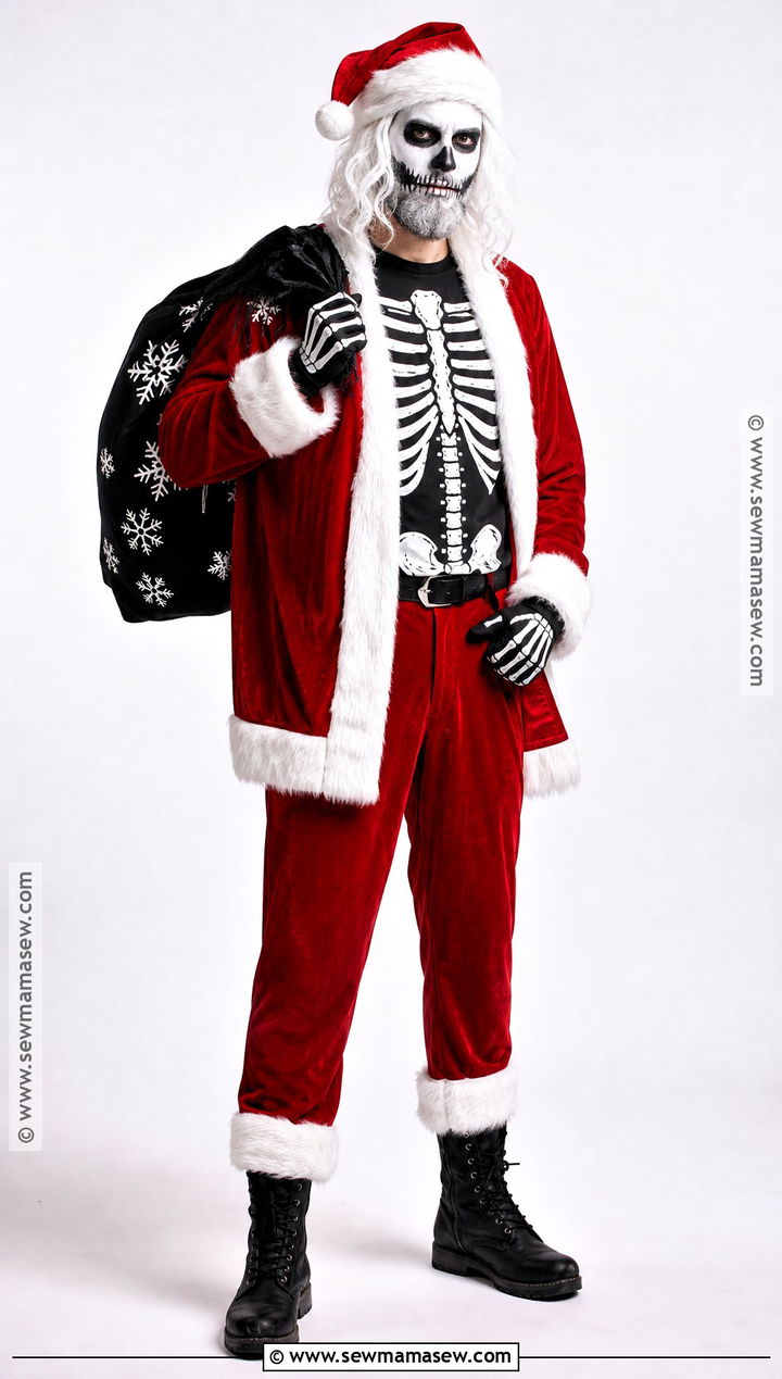 Skeleton Santa Costume - 30 Christmas Halloween Costumes