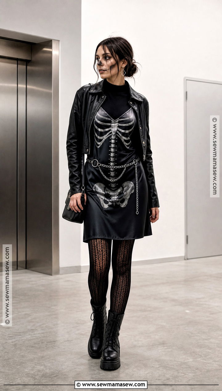 Skeleton Slip Dress Costume - 35 skeleton dress ideas