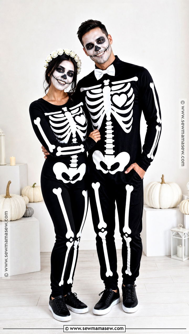 Skeleton Sweethearts Couples Costume - 35 cute couples costumes for halloween