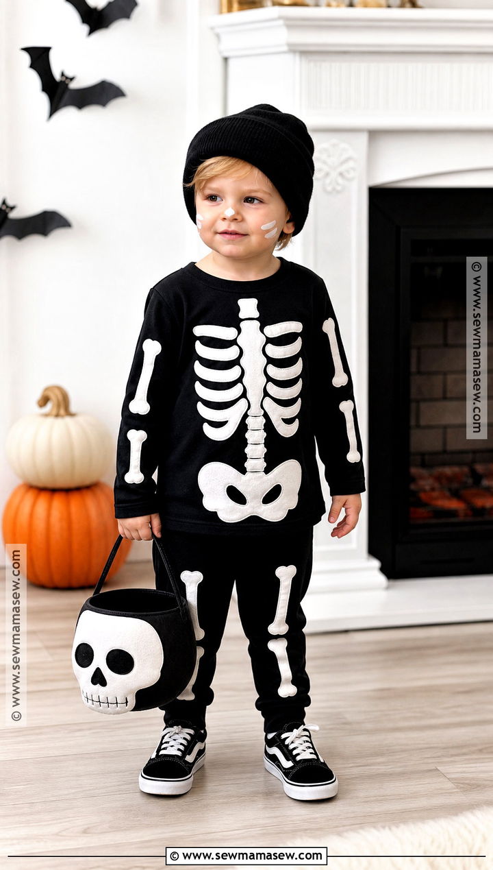 Skeleton Toddler Costume - 30 halloween toddler costumes