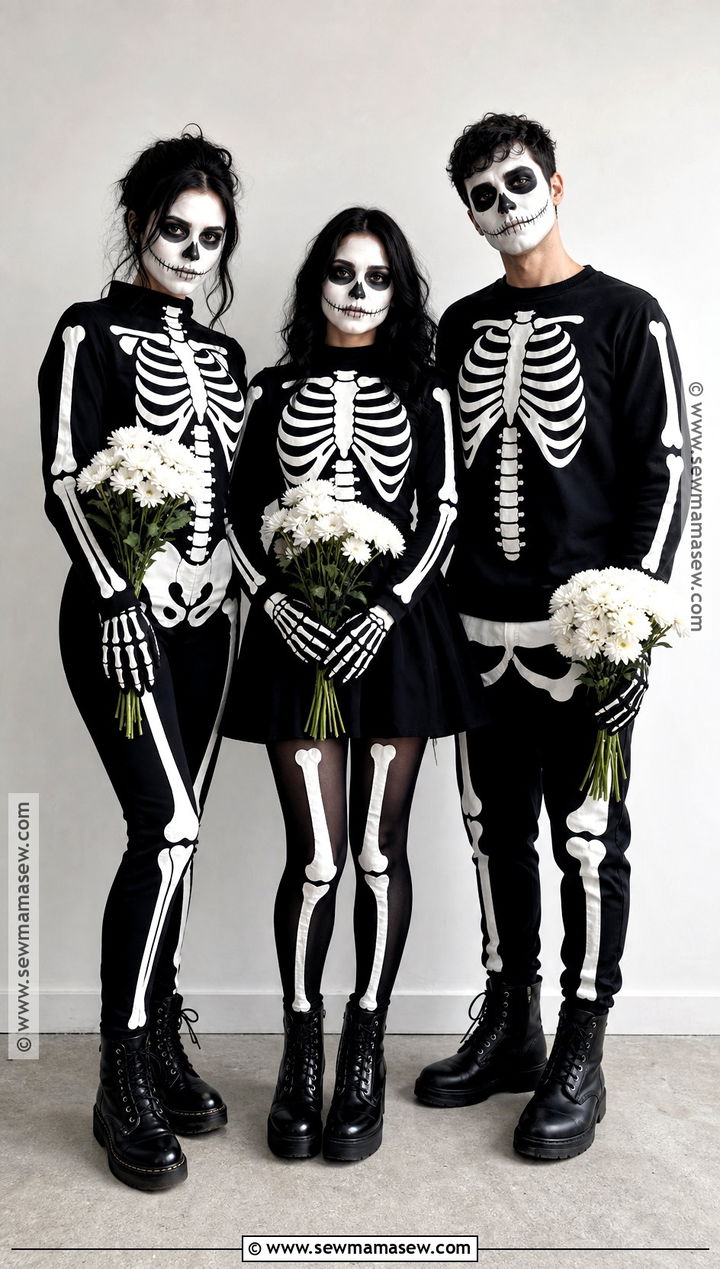 Skeleton Trio Costume - 45 iconic trio halloween costumes