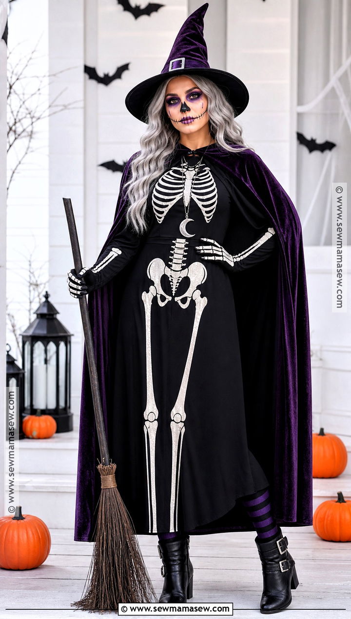 Skeleton Witch Costume - 35 Skeleton Costume Ideas for Women