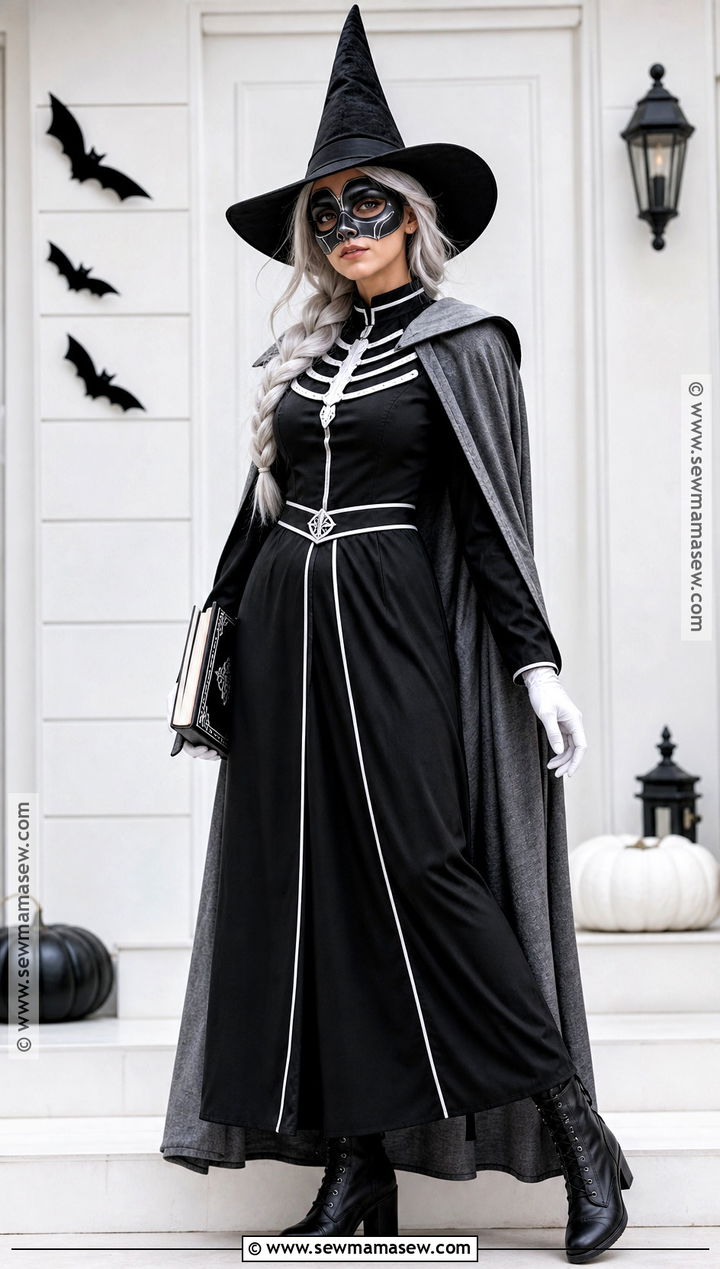 Skeleton Witch Mask Costume - 30 witch mask ideas