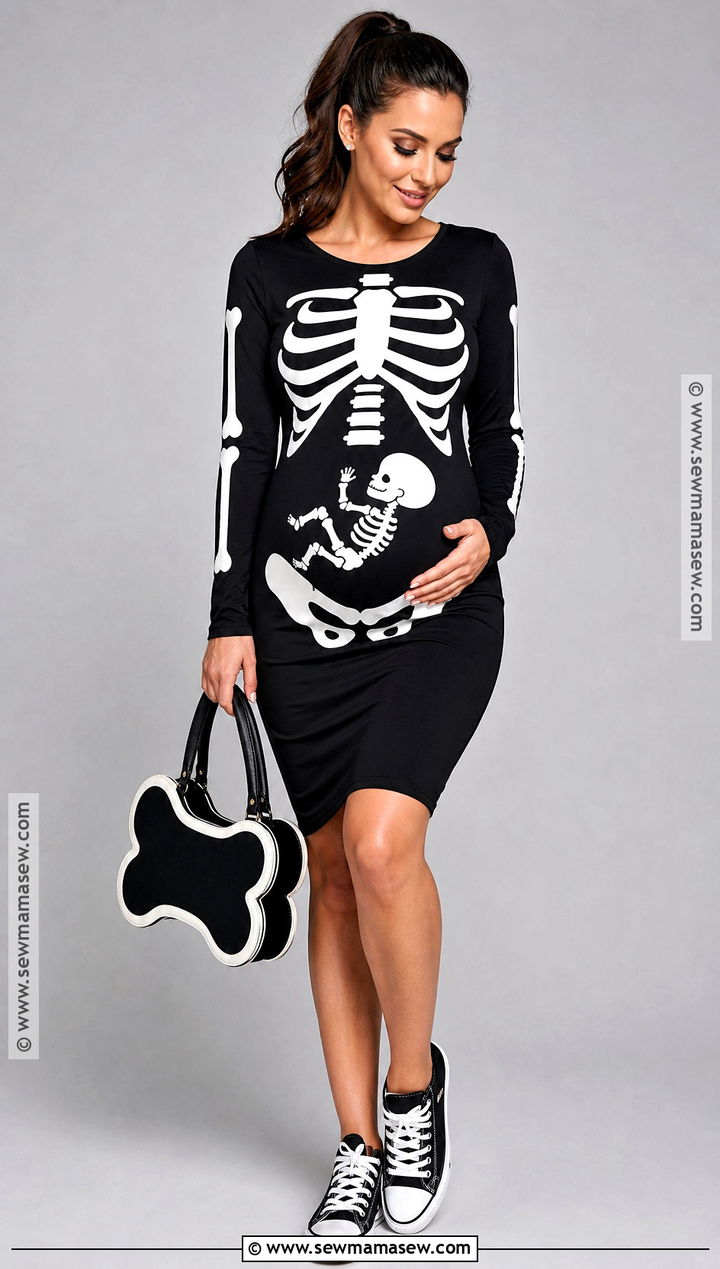 Skeleton X Ray Maternity Costume - 30 maternity halloween costumes