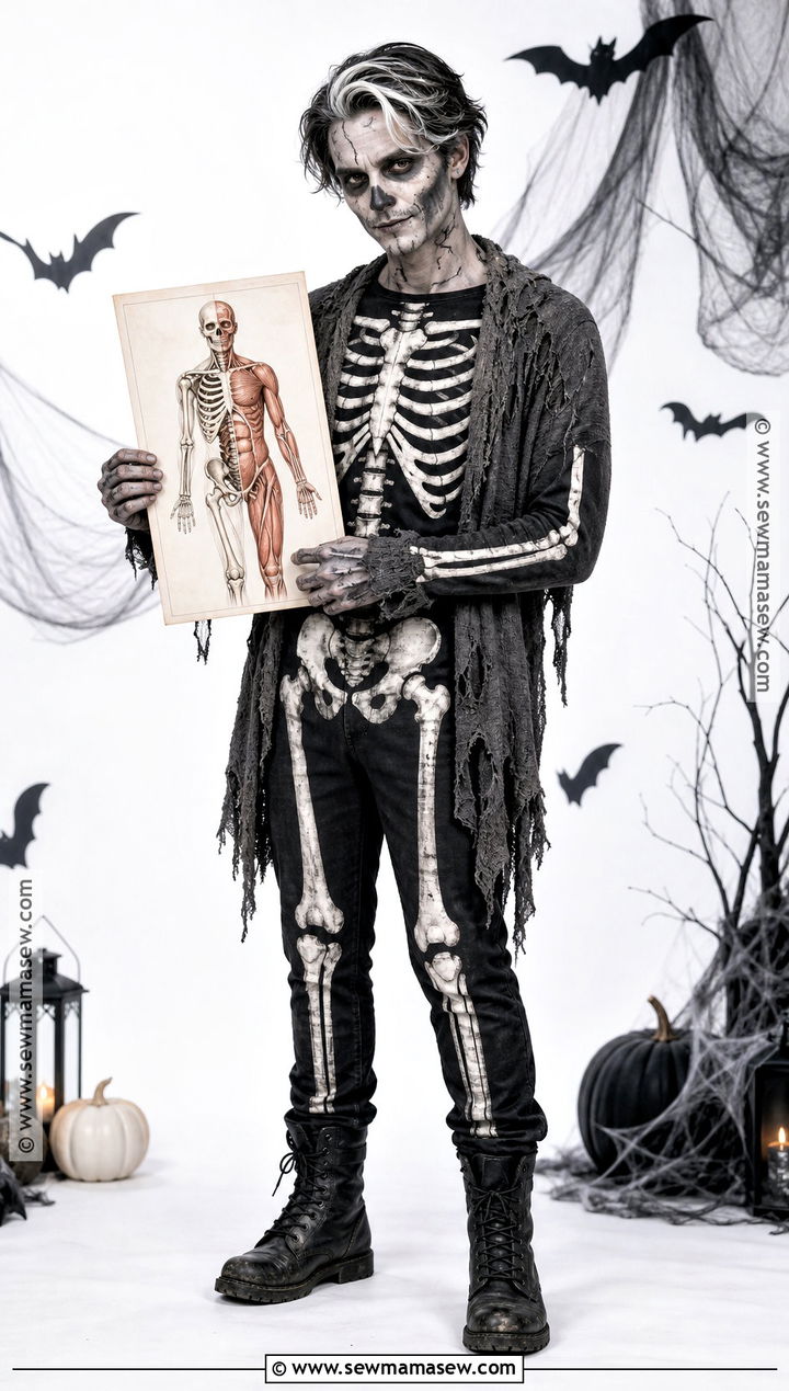 Skeleton Zombie Costume - 35 zombie costume ideas