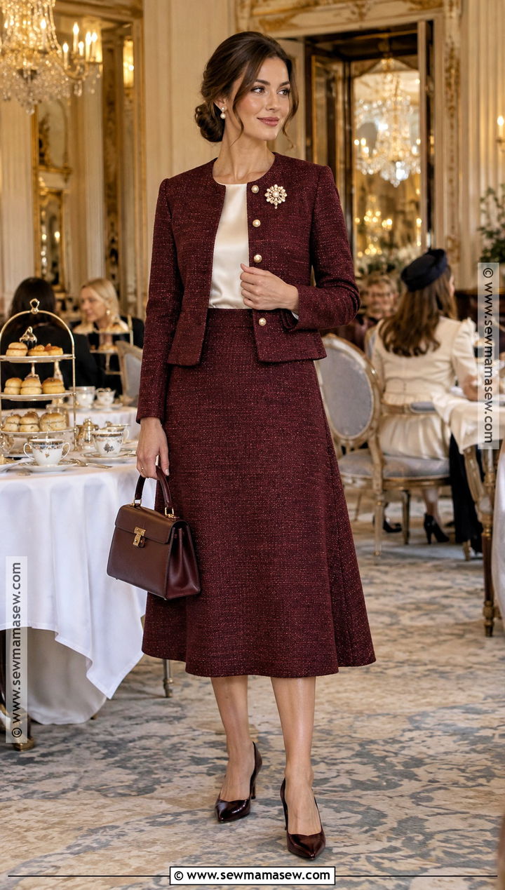 Skirt Suit Fall Afternoon Tea Outfit - 20 fall afternoon tea outfit ideas