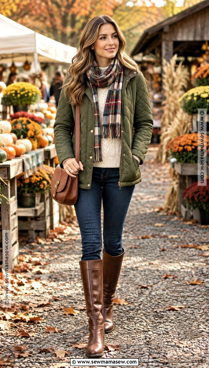 Slim Jeans With Tall Riding Boots - 25 fall jeans