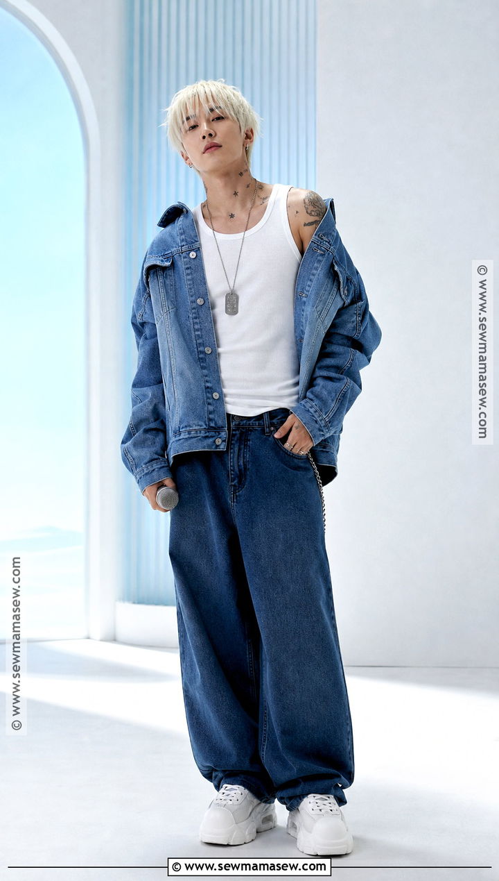 Slim Shady Costume With Oversized Denim Jacket - 35 slim shady costume ideas