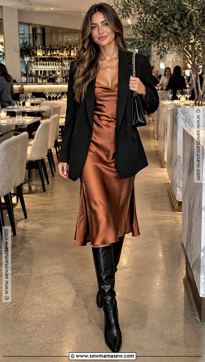 Slip Dress And Blazer October Birthday Outfit - 25 october birthday outfit ideas