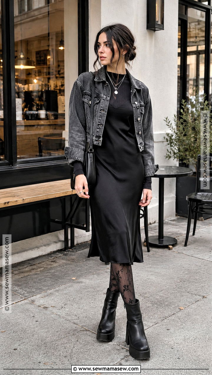 Slip Dress And Chunky Boots Grunge Outfit - 25 fall outfits grunge