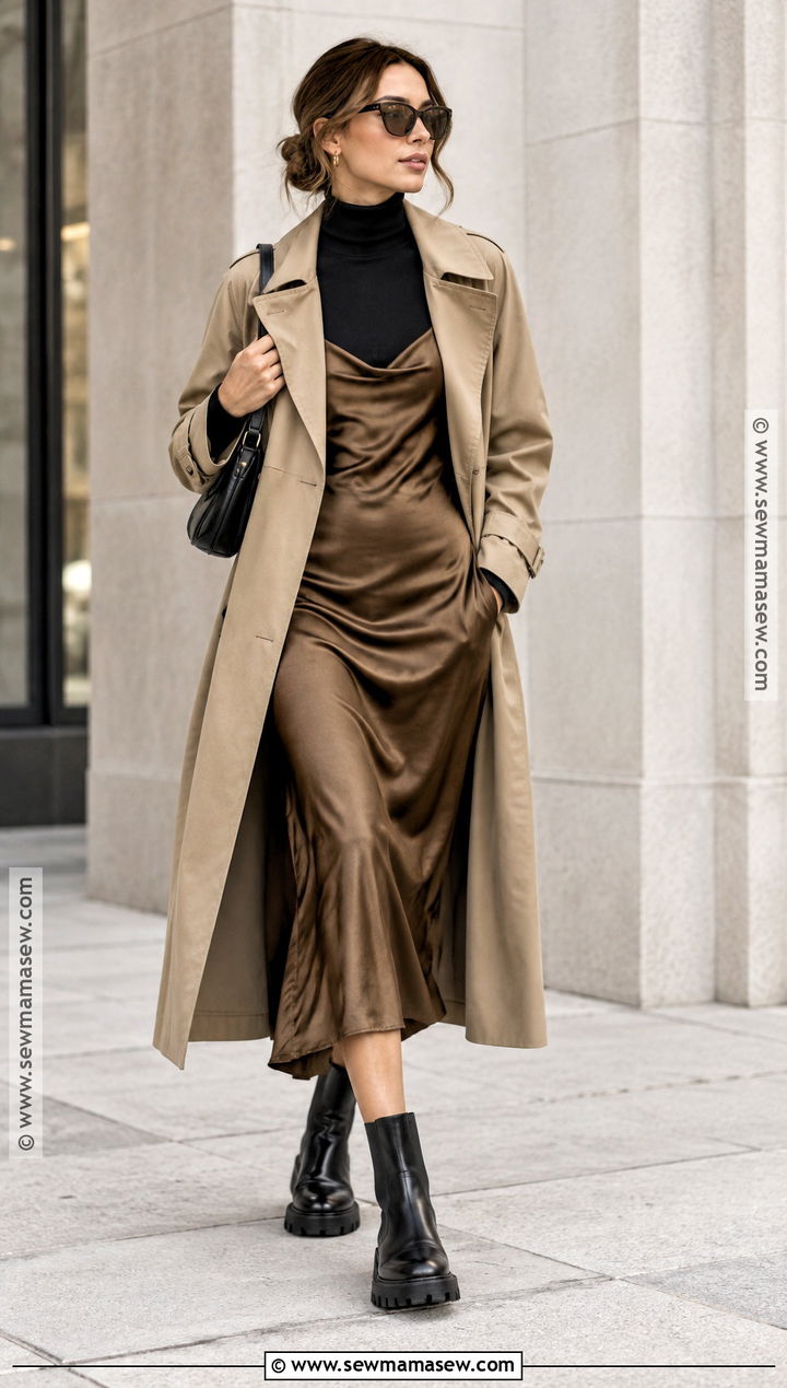 Slip Dress With Chelsea Boots - 15 Fall Boots With Dress