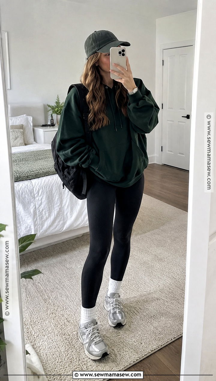 Slouch Socks With Leggings And Oversized Hoodie - 15 Back To School Sock Ideas