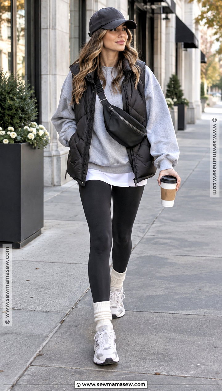 Slouch Socks With Leggings And Sneakers - 20 fall socks ideas