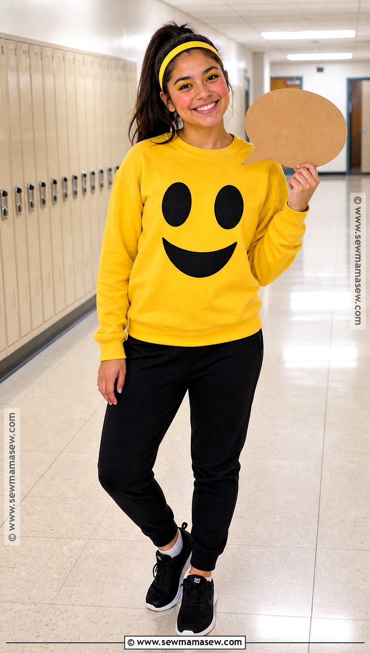 Smiley Emoji Costume - 30 Easy Halloween Costumes For School