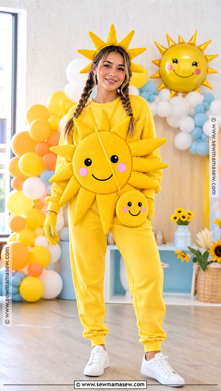 Smiling Sun Costume - 30 Sun Halloween Costume Ideas