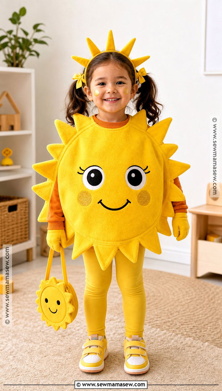 Smiling Sun Face Costume - 30 sun costume ideas for kids