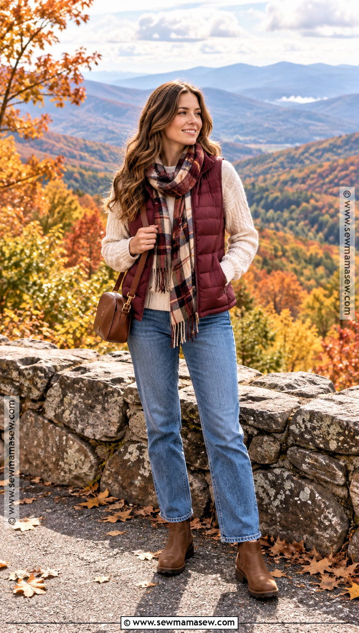 Smoky Mountains Puffer Vest And Jeans Outfit - 20 Smoky Mountains Outfits Fall