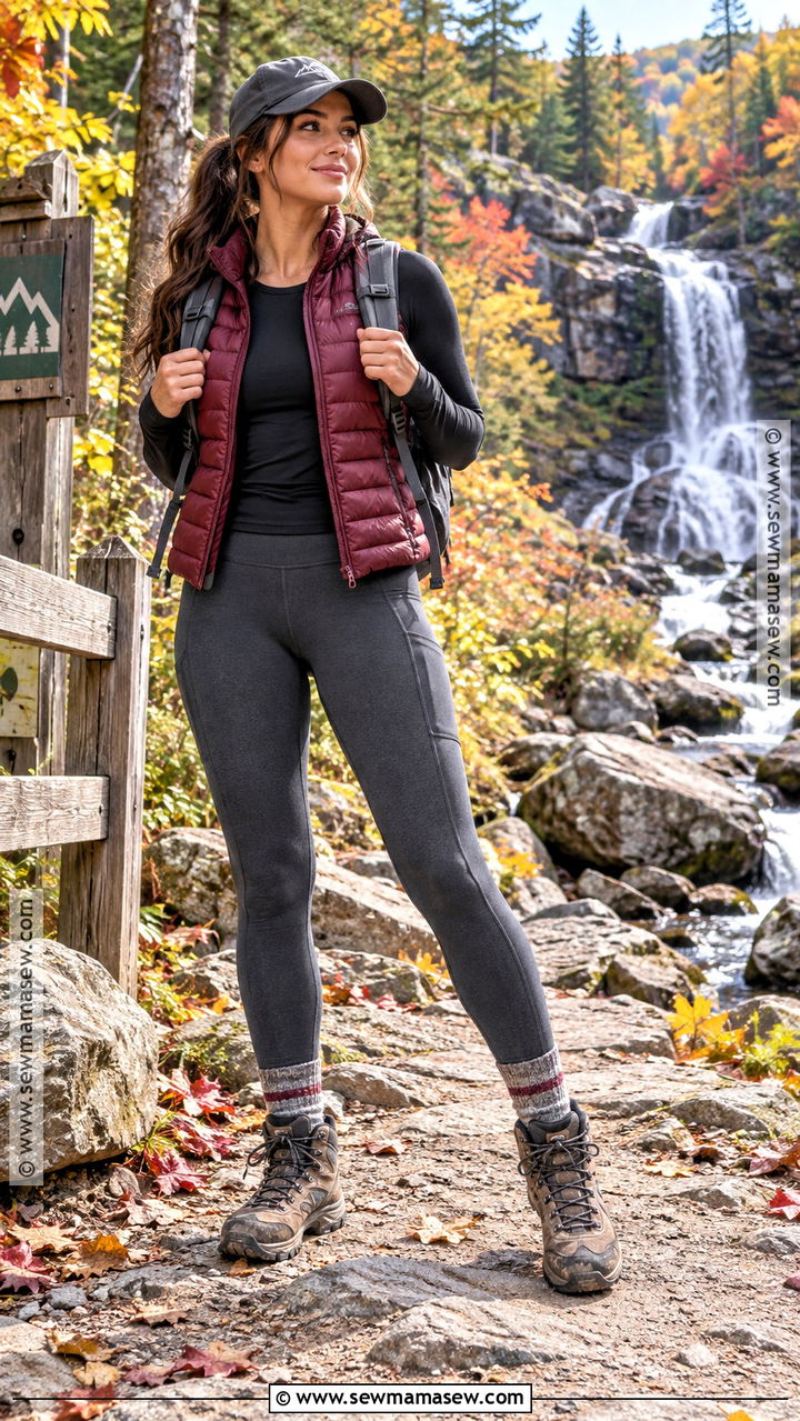 Smoky Mountains Vest And Hiking Leggings Outfit - 20 Smoky Mountains Outfits Fall