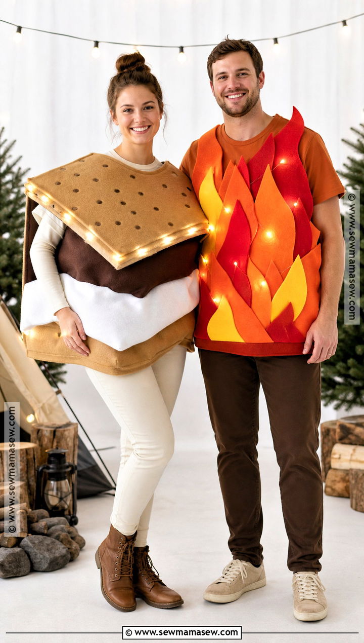 Smore And Campfire Couple Costume - 30 couple costumes cute