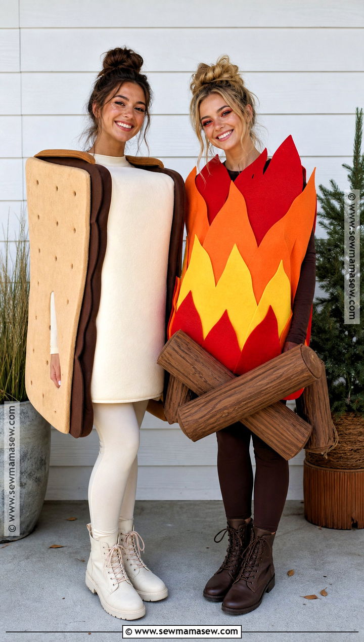 Smore And Campfire Friend Costume - 40 costume ideas for 2 for friends