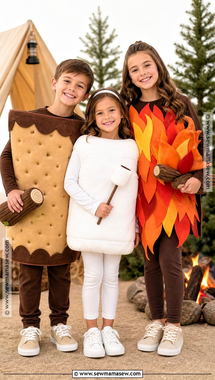 Smores And Campfire Sibling Costume - 35 sibling costume ideas