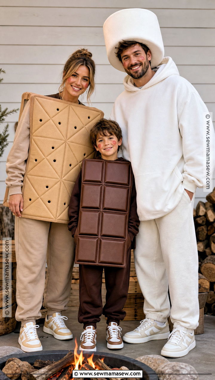Smores Family Costume - 30 cute family halloween costumes for 3