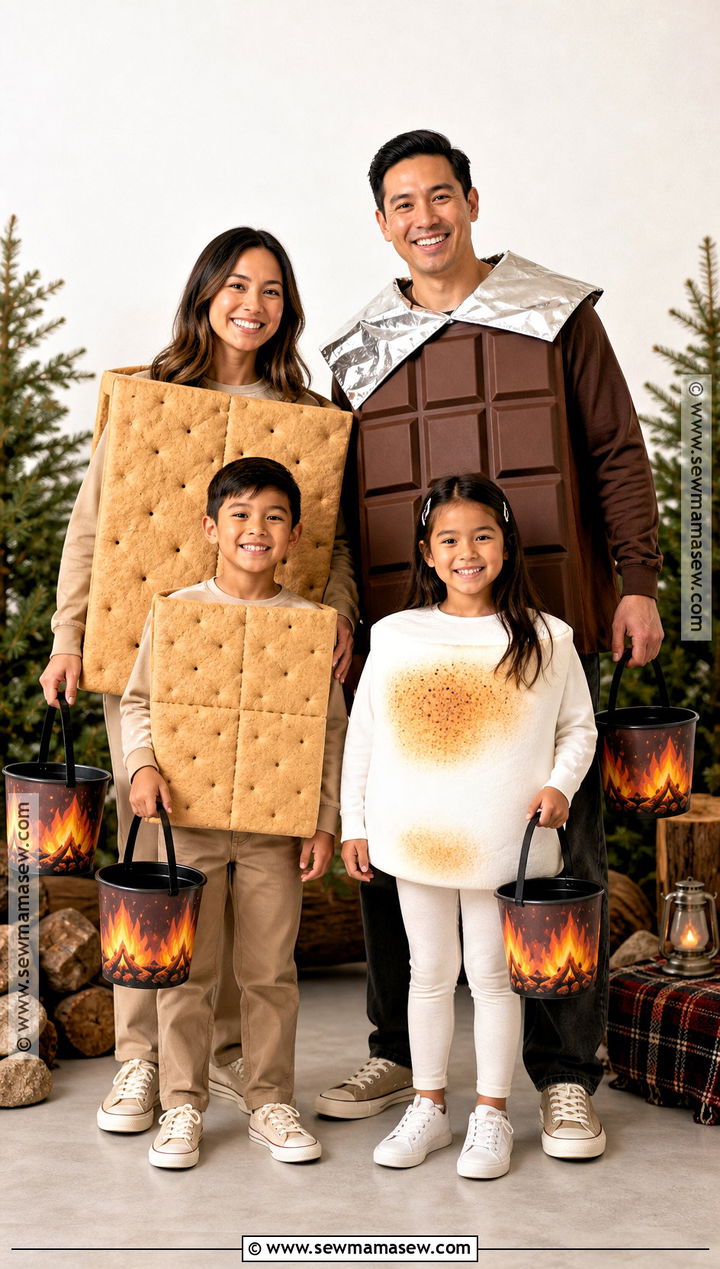 Smores Family Costume - 30 family costume ideas for 4
